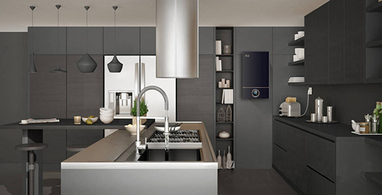 菲思盾壁掛爐廚房安裝效果